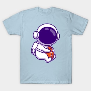 Cute Astronaut Playing Rugby T-Shirt